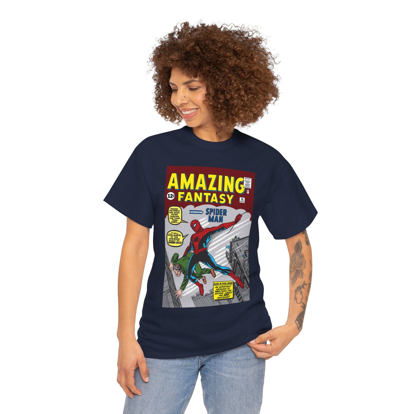 Amazing Fantasy #15 T-Shirt - Steve Ditko Art - 1st Appearance of Spider-Man - 2026 Movie - Marvel Comics