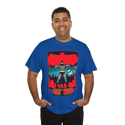 Batman T-Shirt - George Perez Art - 1980s JLA Postcard Art - DC Comics
