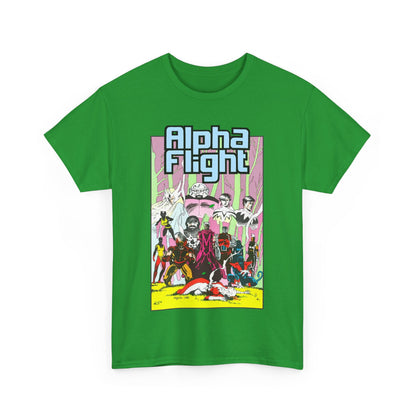 Alpha Flight T-Shirt - Mike Mignola Art - Northstar, Aurora, Snowbird, Shaman, Puck - X-Men: Magneto, Colossus, Shadowcat, Storm - Marvel Comics