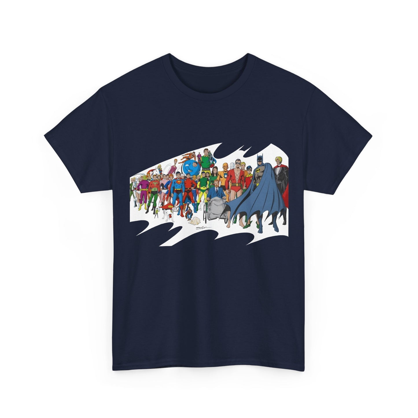 Batman T-Shirt - Neal Adams Art - Plastic Man, Sargon, Robin, Doom Patrol, Superboy, Legion of Super-Heroes - 100-Page Giant Cover Art - DC Comics