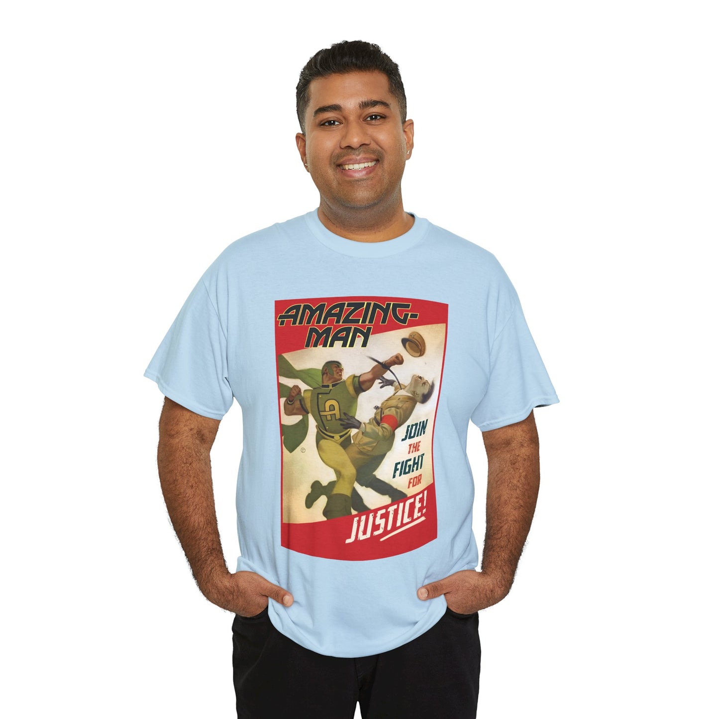 Amazing Man T-Shirt - All-Star Squadron - Join the Fight for Justice - DC Comics