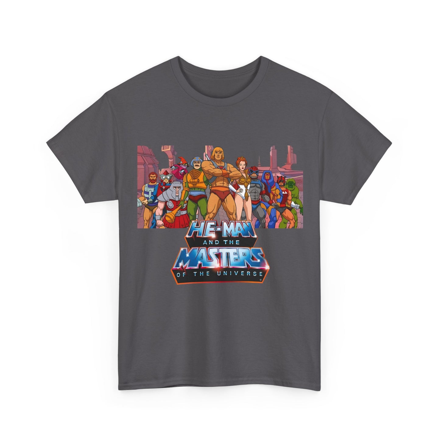 Masters of the Universe T-Shirt - He-Man, Man-At-Arms, Teela, Orko, Fisto, Moss Man, Ram Man - 1980s Filmation Art