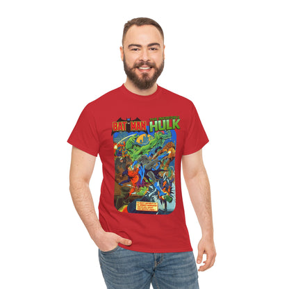 Batman & Incredible Hulk T-Shirt - DC/Marvel Comics 1970s Team-Up - Two-Face & Leader - Retro Art