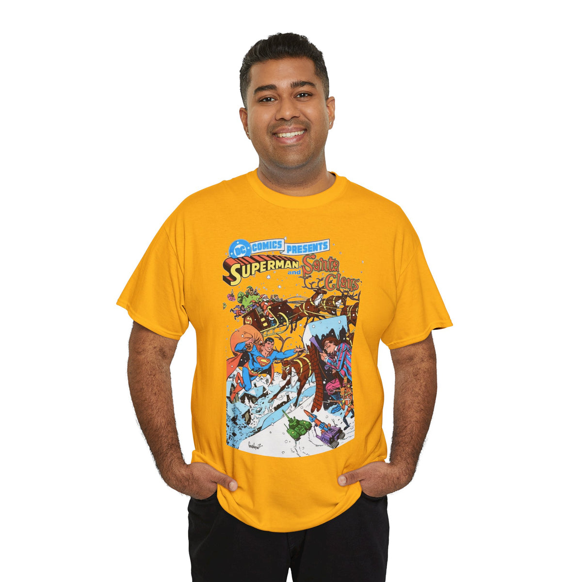 Superman & Santa Claus T-Shirt - José Luis García-López Art - DC Comics Presents #67 - Vs. Toyman