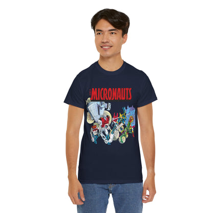 Micronauts T-Shirt - Jackson Guice Art - Arcturus Rann, Biotron, Marionette, Acroyear, Bug - Marvel Comics