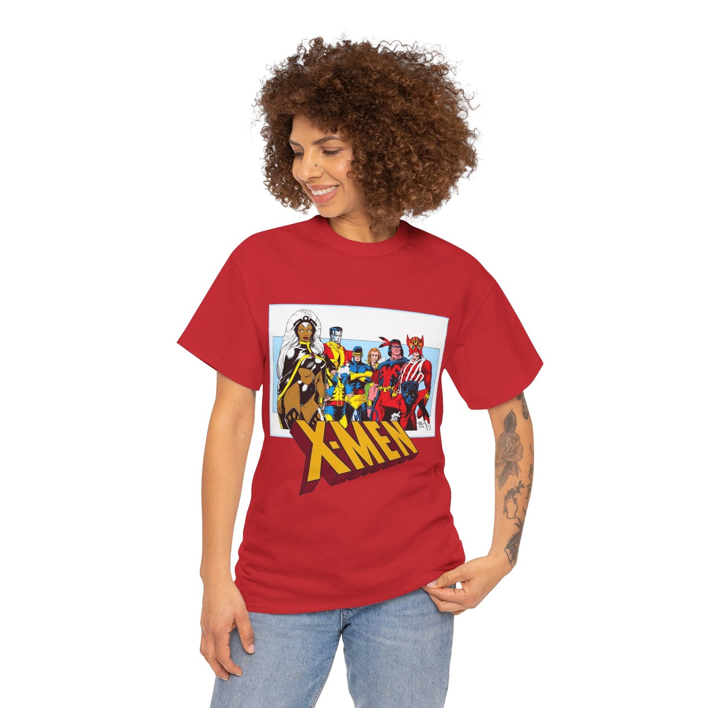X-Men T-Shirt - Arthur Adams Art - Cyclops, Nightcrawler, Storm, Wolverine, Thunderbird, Sunfire, Banshee - Marvel Comics