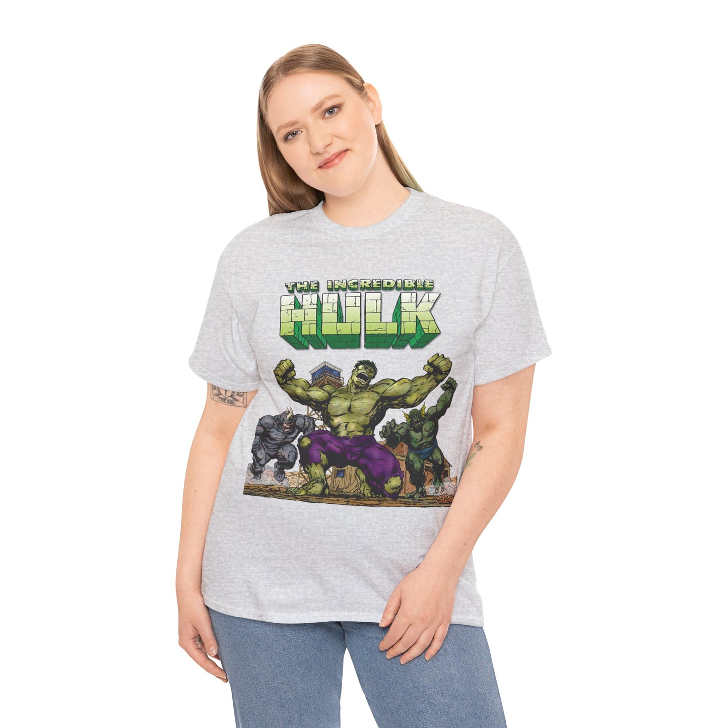 Incredible Hulk T-Shirt - Classic John Byrne Art - Rhino, Abomination - Marvel Comics - Bruce Banner