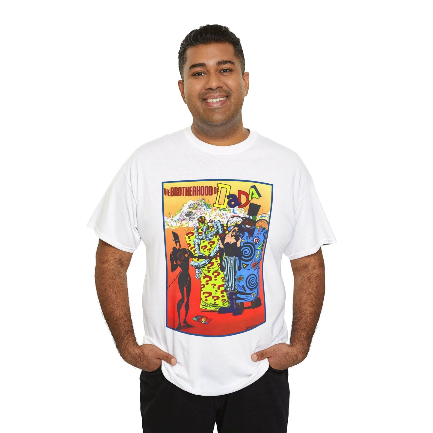 Brotherhood of Dada T-Shirt - Doom Patrol Foes - Mr Nobody, Quiz, Frenzy - DC Comics, Vertigo Comics - Grant Morrison Stories
