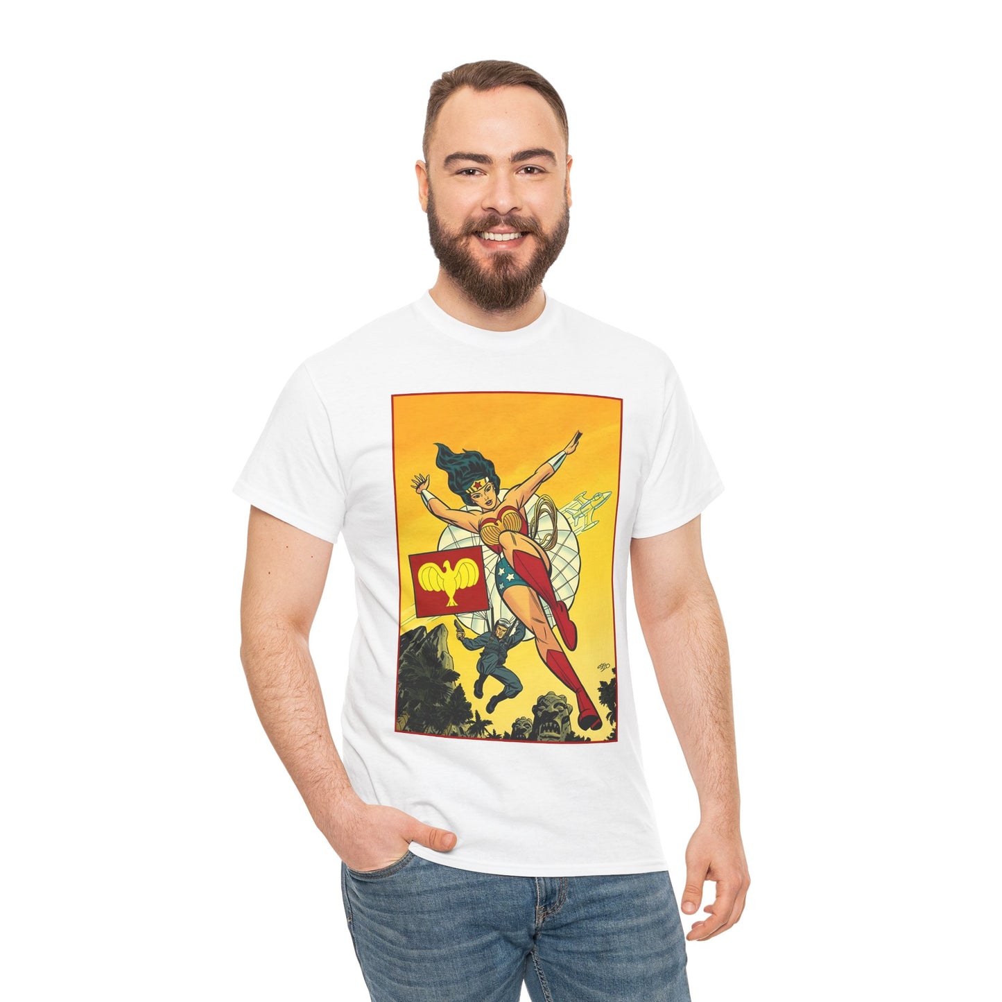 Wonder Woman T-Shirt - Michael Cho Art - Golden Age Art Theme - Steve Trevor - DC Comics