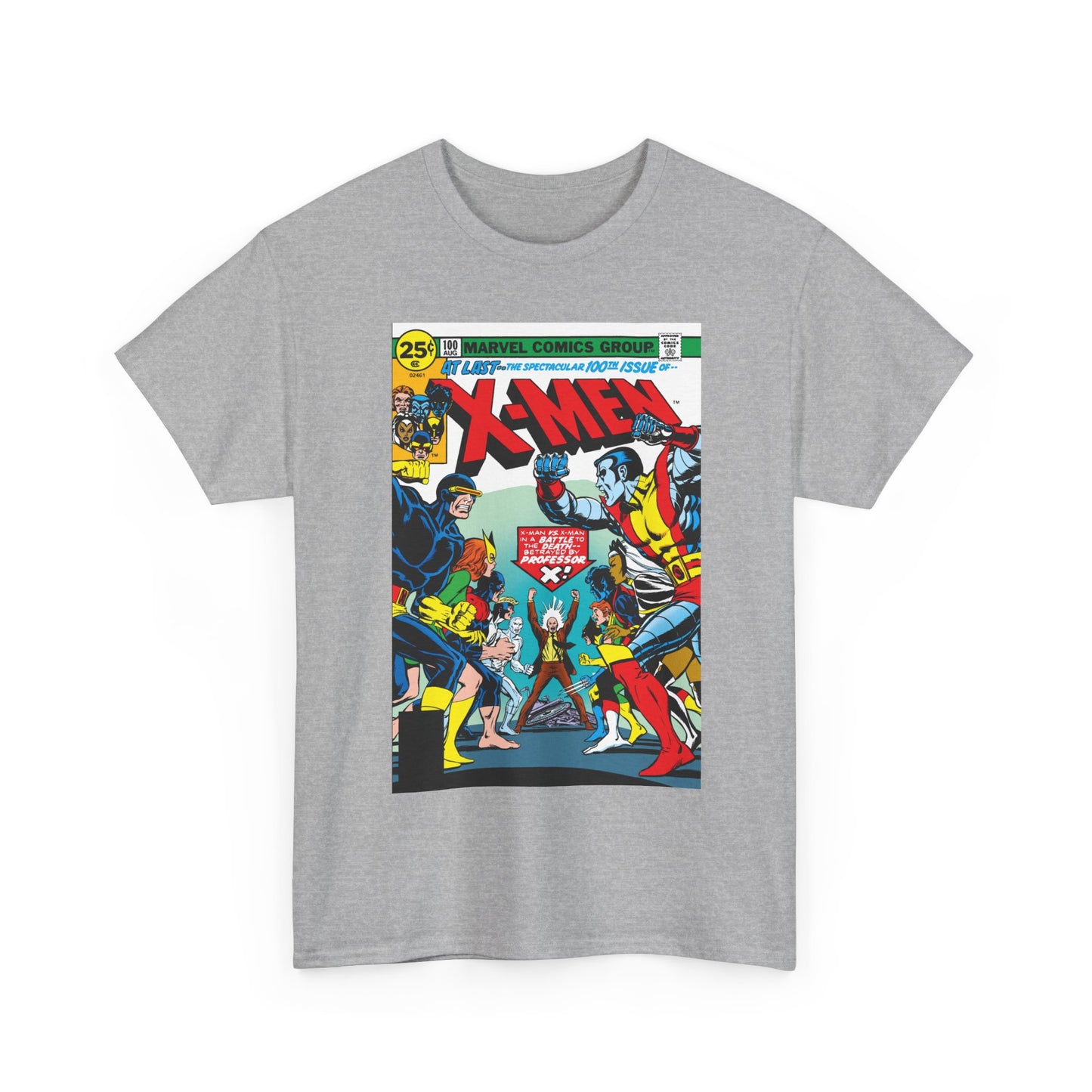 X-Men #100 T-Shirt - Dave Cockrum Art - Cyclops, Colossus, Wolverine, Storm, Jean Grey, Iceman - Marvel Comics