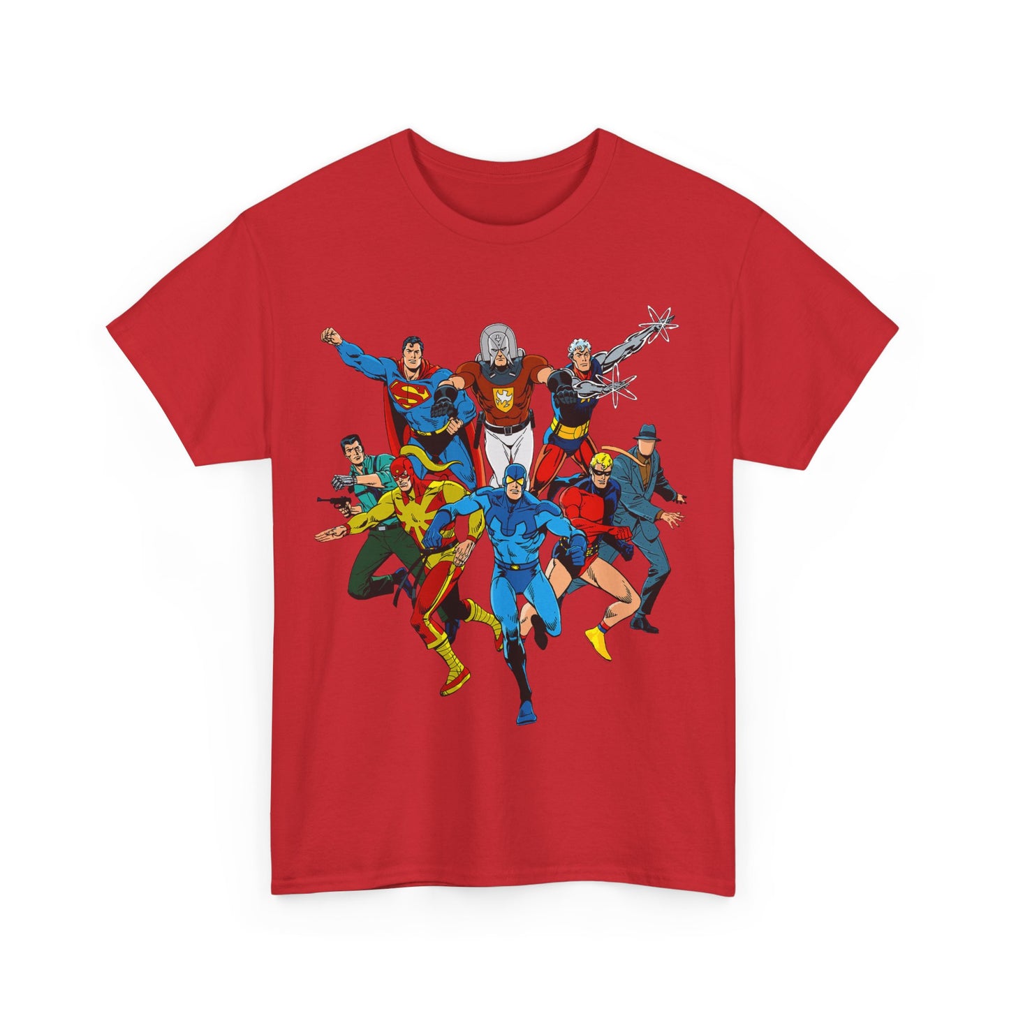 Charlton Characters T-Shirt - DC Comics - Captain Atom, Peacemaker, The Question, Blue Beetle, Judomaster
