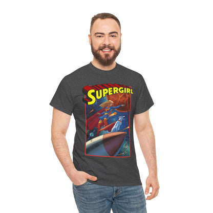 Supergirl & Krypto T-Shirt - Amanda Conner Art - Kara from Krypton - Superman's Pet Superdog - DC Comics