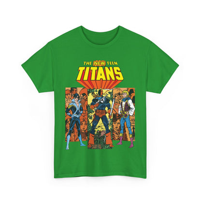 New Teen Titans T-Shirt - George Perez Art - Judas Contract - Nightwing, Jericho, Deathstroke, Changeling. Starfire - DC Comics