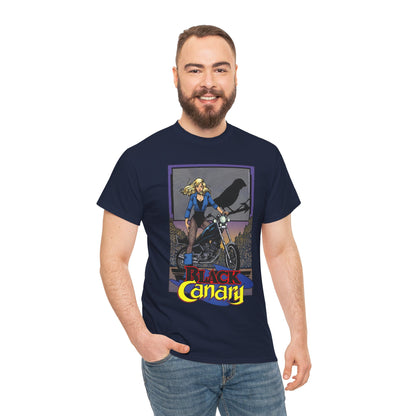 Black Canary T-Shirt - George Perez Art - 1980s Justice League Postcard Art - JLA - DC Comics