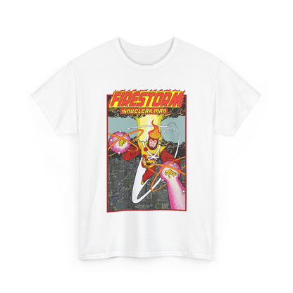 Firestorm the Nuclear Man T-Shirt - George Perez JLA Postcard Art 1980s - DC Comics - Justice League of America Member