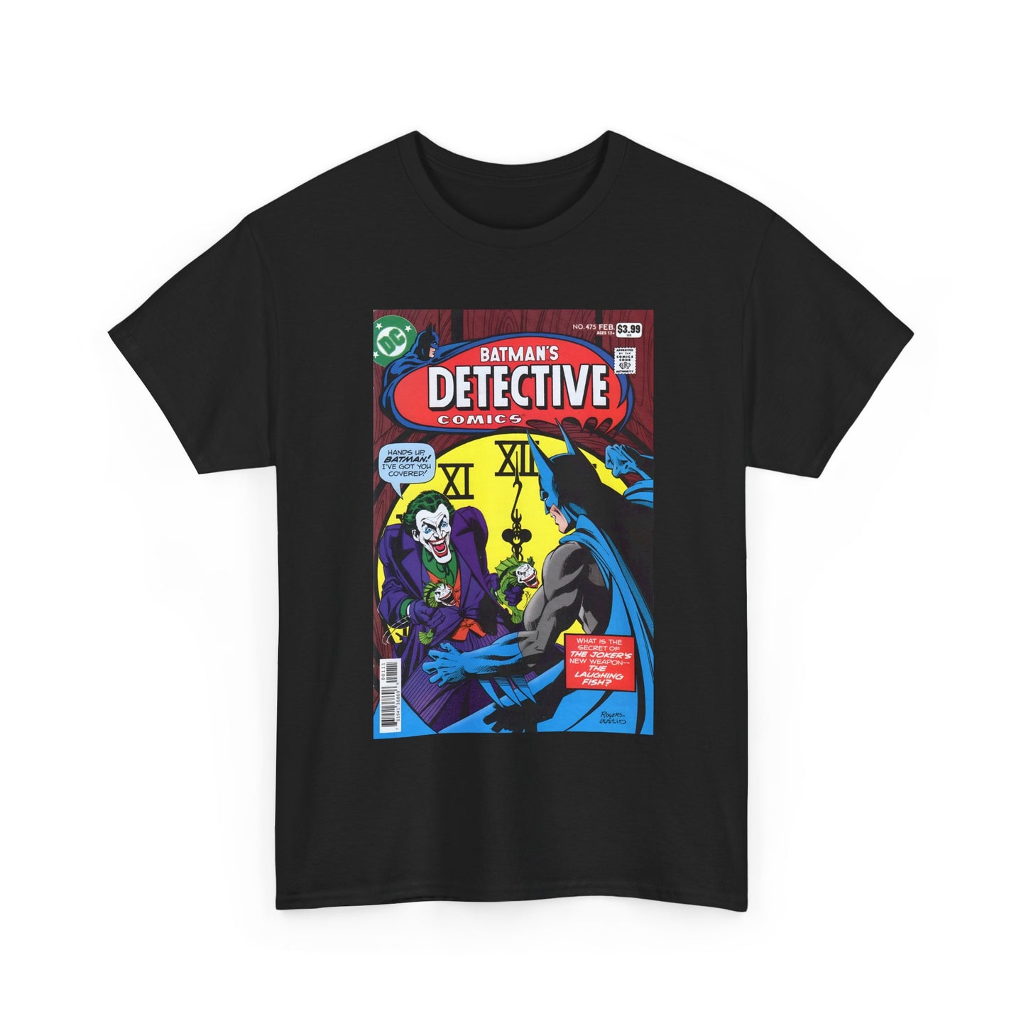 Detective Comics #475 T-Shirt - Marshall Rogers Art - Joker Appearance - The Laughing Fish - DC Comics