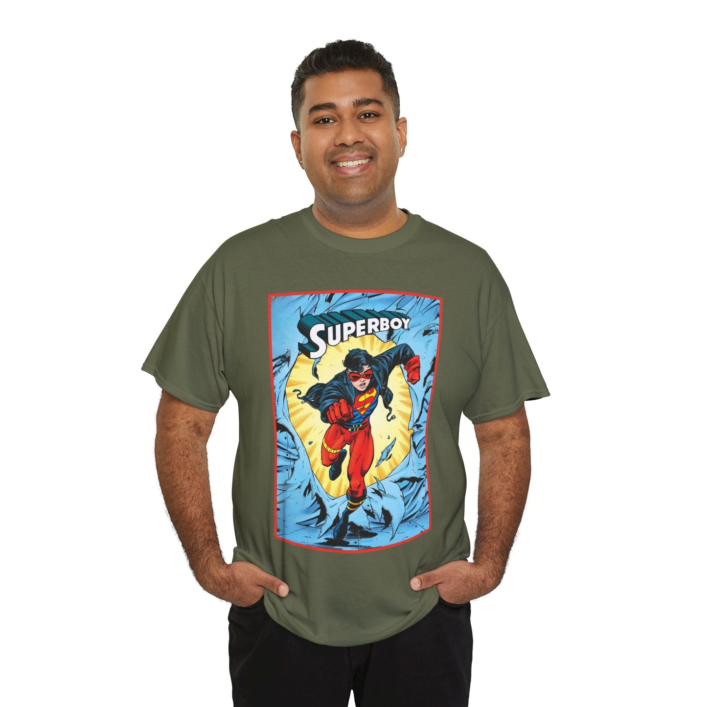 Superboy T-Shirt - Tom Grummett Art - Reign of the Supermen Storyline from the 1990s - Kon-El, Connor Kent - Superman Family - DC Comics