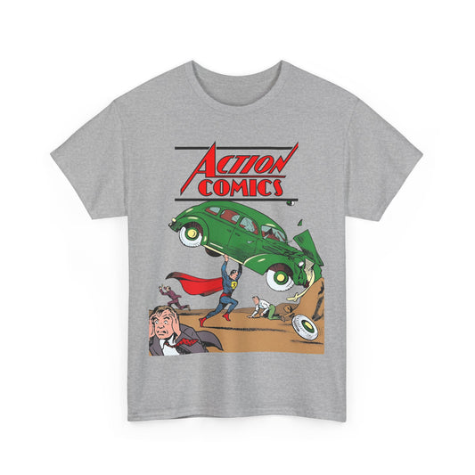 Superman T-Shirt - Action Comics #1 Cover Art - Clark Kent, Metropolis - DC Comics Key Image - Golden Age