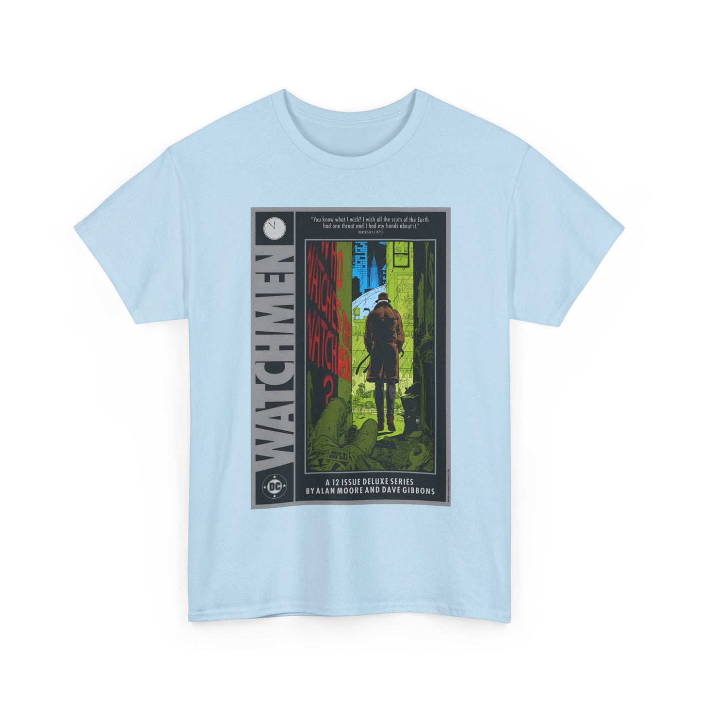 Watchmen Ad T-Shirt - Dave Gibbons Art - Rorschach - DC Comics