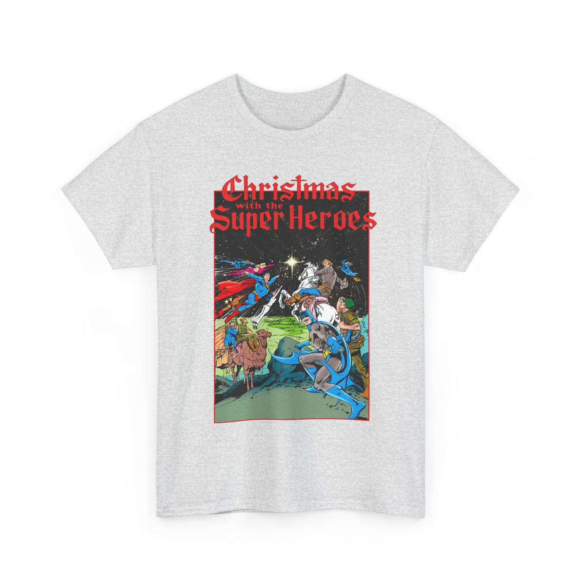 Christmas With the DC Super-Heroes T-Shirt - José Luis García-López Art - Superman, Batman, Jonah Hex, Legion of Super-Heroes - DC Comics