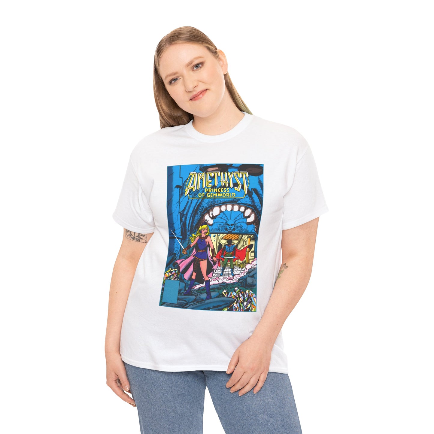Amethyst, Princess of Gemworld T-Shirt - George Perez & Ernie Colon Art - The Last Battle Vs Dark Opal - DC Comics