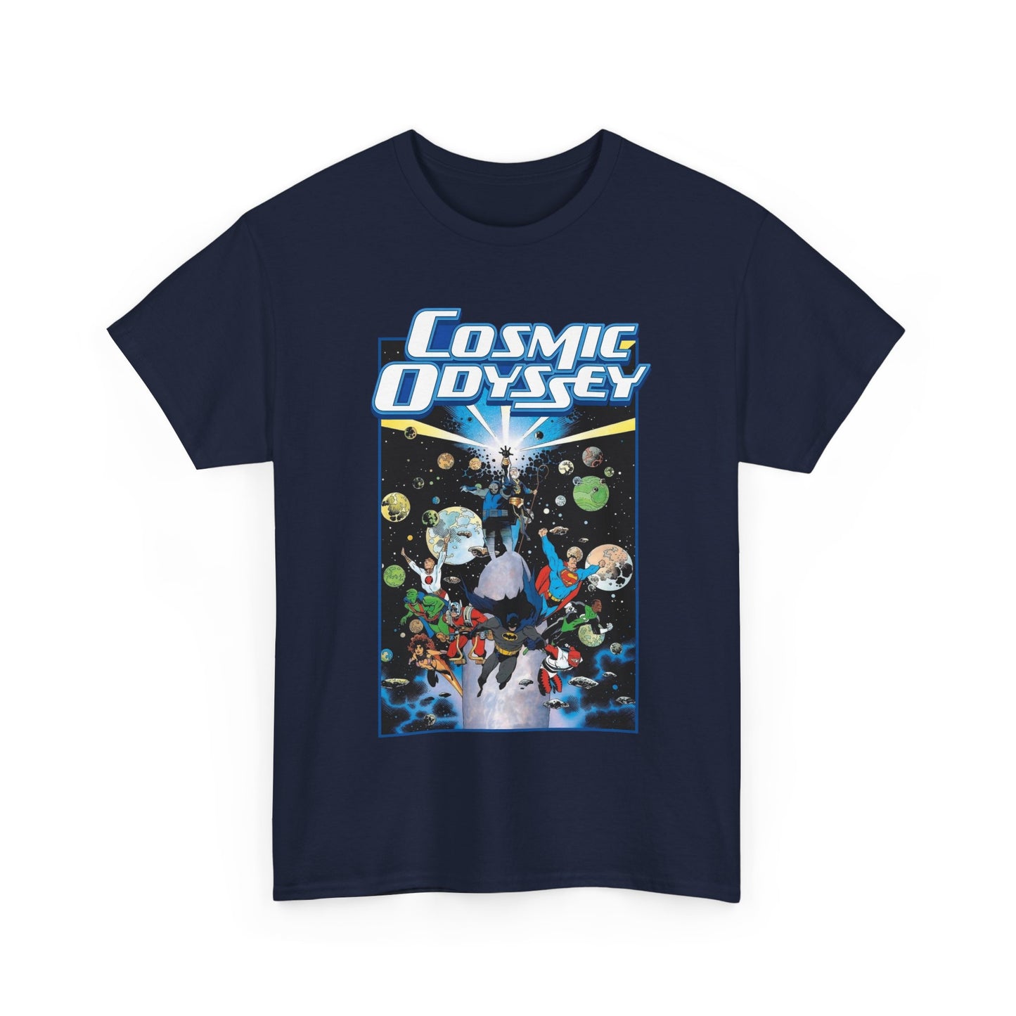 Cosmic Odyssey T-Shirt - Mike Mignola Art - Superman, Darkseid, Lightray, Orion, Starfire, Highfather. John Stewart - DC Comics