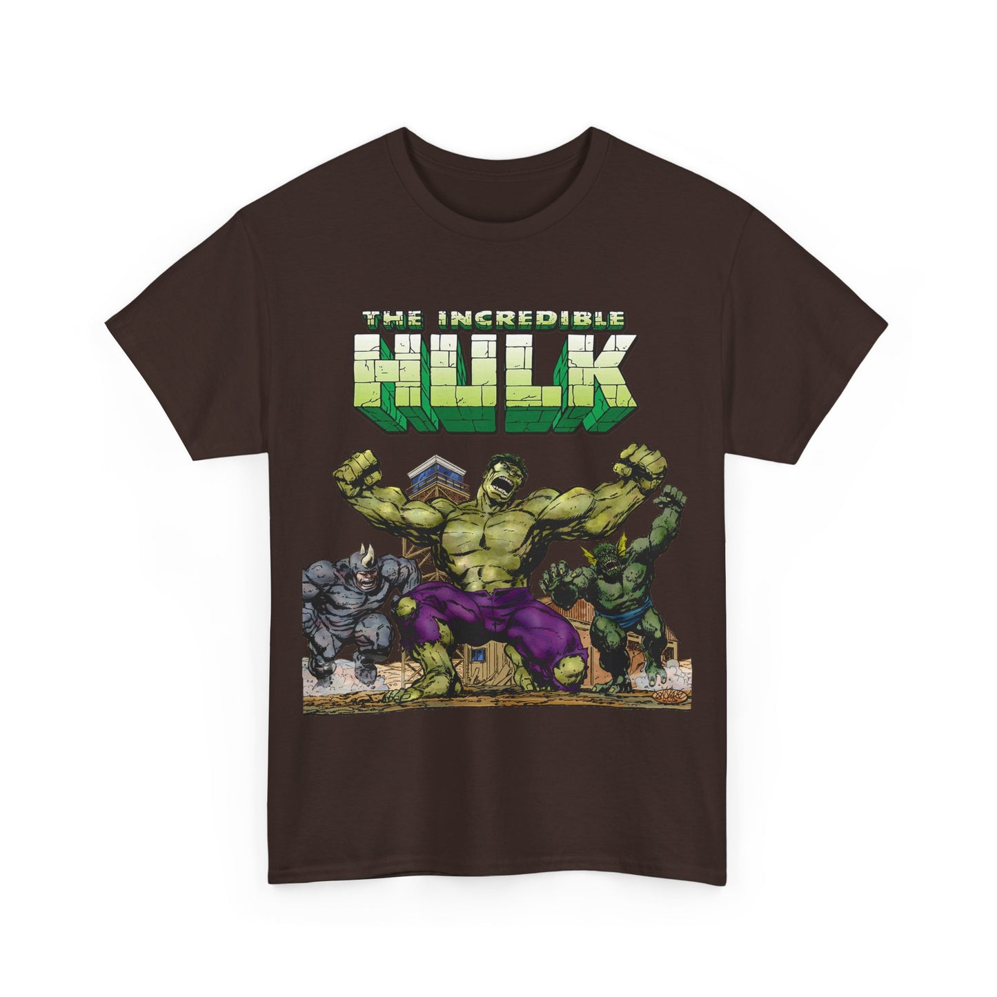 Incredible Hulk T-Shirt - Classic John Byrne Art - Rhino, Abomination - Marvel Comics - Bruce Banner