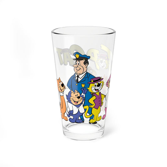 Top Cat Pint Glass, 16oz - Popular Hanna-Barbera Saturday Morning Cartoon - 1960s - Hoagy's Alley- Benny the Ball, Brain, Choo-Choo, Fancy-Fancy, Spook