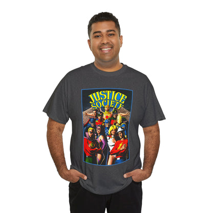 Justice Society T-Shirt - Brian Bolland Art - Dr. Fate, Huntress, Power Girl, Green Lantern, Hawkman, Wildcat - DC Comics - JSA