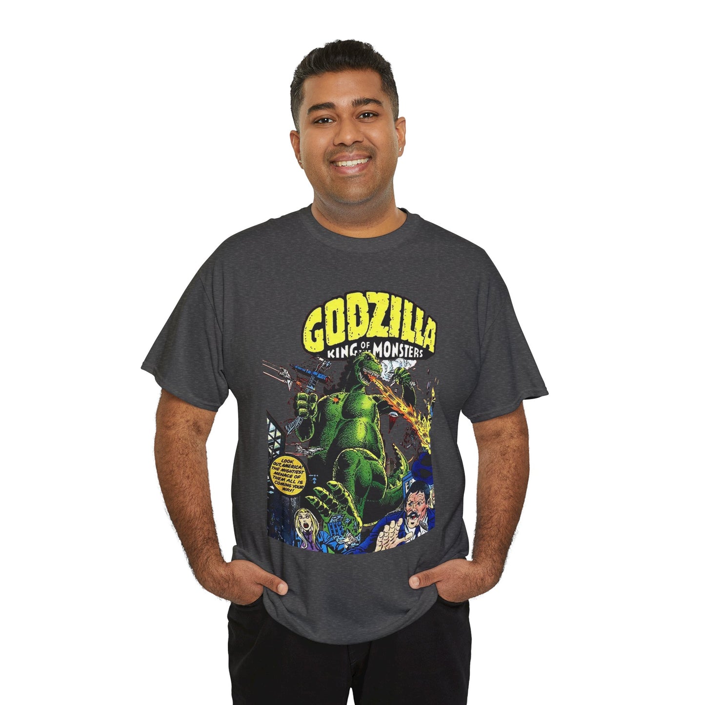 Godzilla T-Shirt - King of the Monsters - 1970s Comic Series - Marvel Comics - Bronze Age Monster Comic