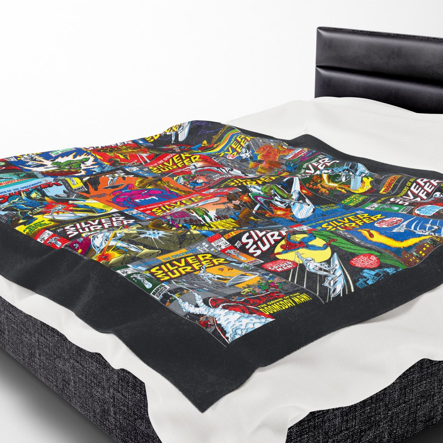 Silver Surfer Velveteen Plush Blanket 60x80" - Classic Silver Age Art - Norrin Radd, Former Herald to Galactus - Marvel Comics