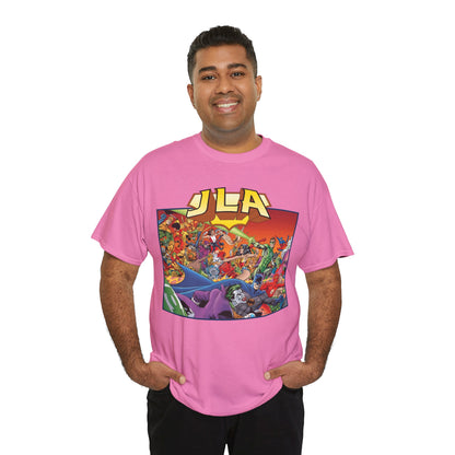 JLA: The Nail T-Shirt - Alan Davis Art - Green Lantern, Batman, Wonder Woman, Flash - DC Comics