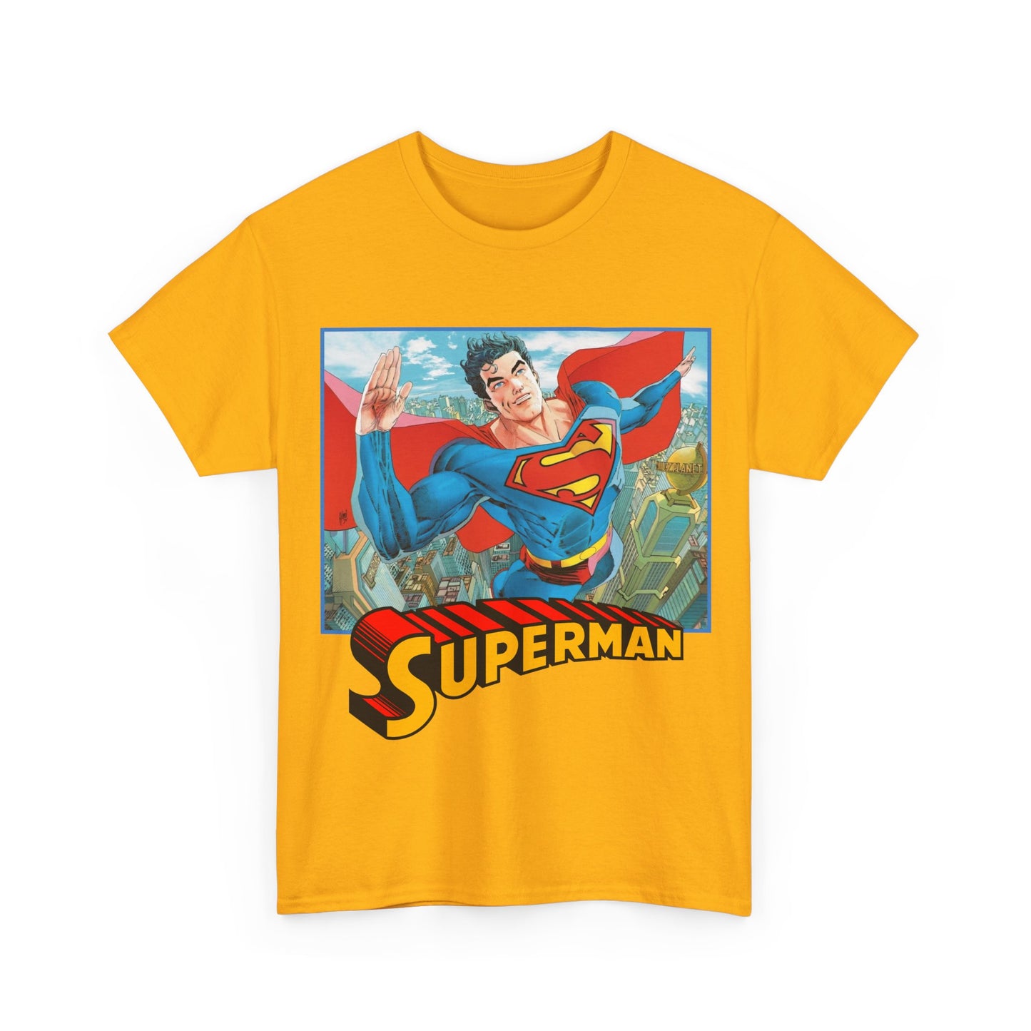 Superman T-Shirt - Guillem March Art - Variant Connecting Cover Art - Flying Over Metropolis - DC Comics All-In