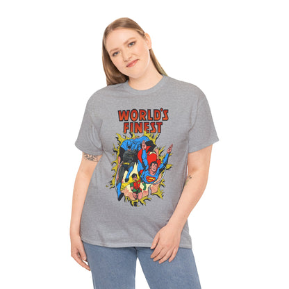 World's Finest T-Shirt - George Perez Art - Superman, Batman, Robin - DC Comics