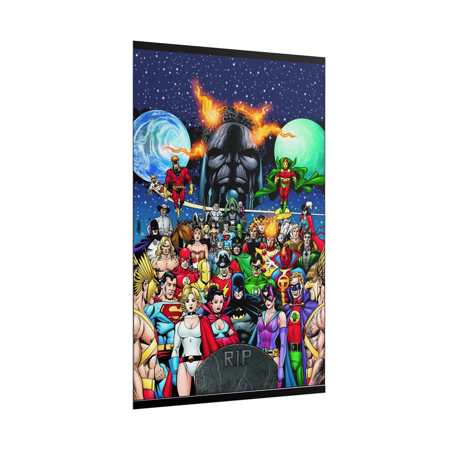 Crisis on Multiple Earths Rolled Poster - George Perez Art - JLA & JSA - DC Comics - Multiple Sizes Up to 24"x36"