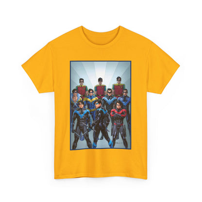 Nightwing Through the Ages T-Shirt - Nicola Scott Art - Dick Grayson, Robin the Boy Wonder - Batman Sidekick - New Teen Titans Leader - DC Comics