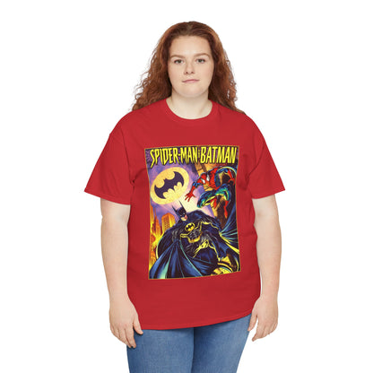 Batman/Spider-Man Shirt - Mark Bagley Art - DC Comics/Marvel Comics Cross-Over From the 1990s