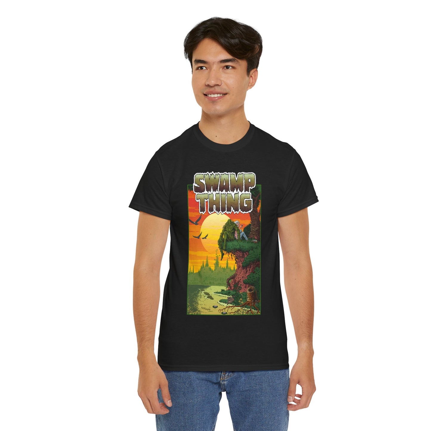 Swamp Thing T-Shirt - Paris Cullins & Pat Broderick Unreleased Cover Art - DC Comics Vertigo