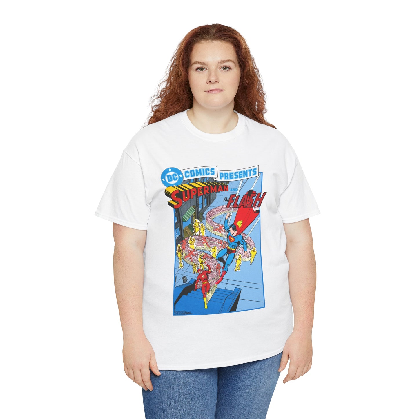 Superman & Flash T-Shirt - George Perez Art - DC Comics Presents #38 Cover Art - Bronze Age Classic
