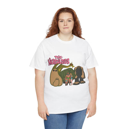 Herculoids T-Shirt - Popular 1960s Hanna-Barbera Cartoon - Zandor, Tara, Dorno, Gloop & Gleep - Amzot - Alex Toth Designs