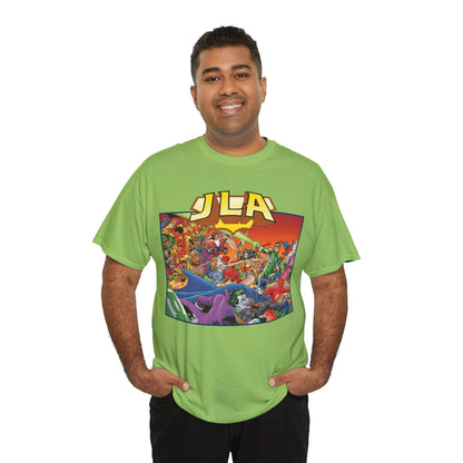 JLA: The Nail T-Shirt - Alan Davis Art - Green Lantern, Batman, Wonder Woman, Flash - DC Comics