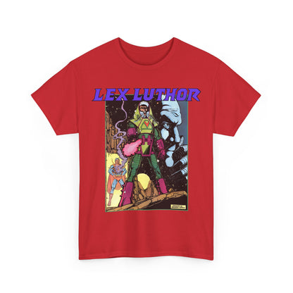 Lex Luthor T-Shirt - George Perez Art - 1980s DC Comics - Action Comics Armor - Inspiration for Super Powers Figure - Superman Enemy