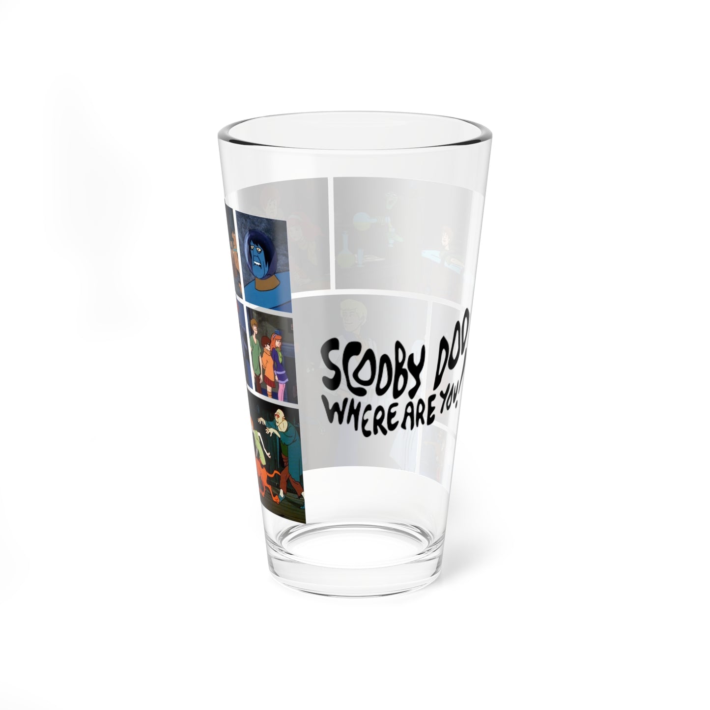 Scooby Doo, Where Are You? Pint Glass, 16oz - Fred, Velma, Daphne, Shaggy - Mystery, Inc - Hanna-Barbera Cartoon