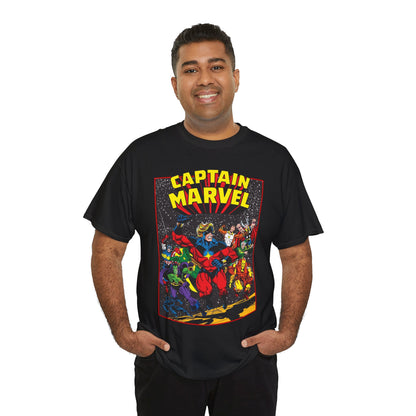 Captain Marvel T-Shirt - Marvel Comics - Jim Starlin Art - Mar-Vell - Kree - Cosmic Hero