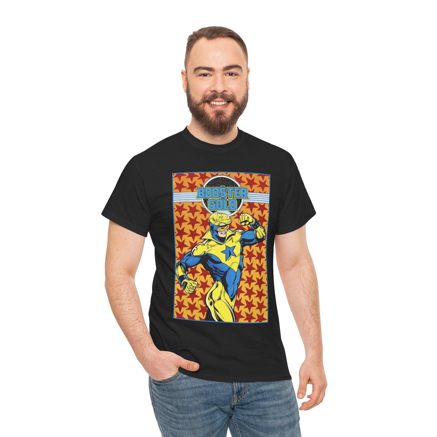 Booster Gold T-Shirt - Dan Jurgens Art - JLI Member - DC Comics