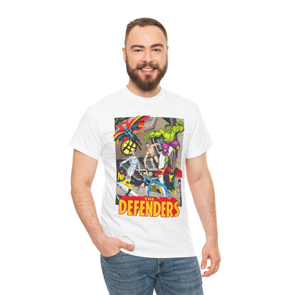 Defenders T-Shirt - John Byrne Art - Marvel Comics - Dr Strange, Nighthawk, Hulk