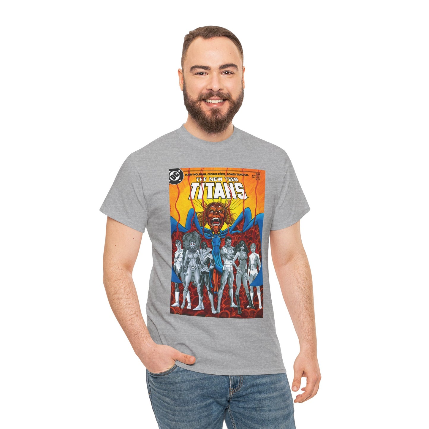 New Teen Titans #4 T-Shirt - George Perez Art - Trigon the Terrible - DC Comics