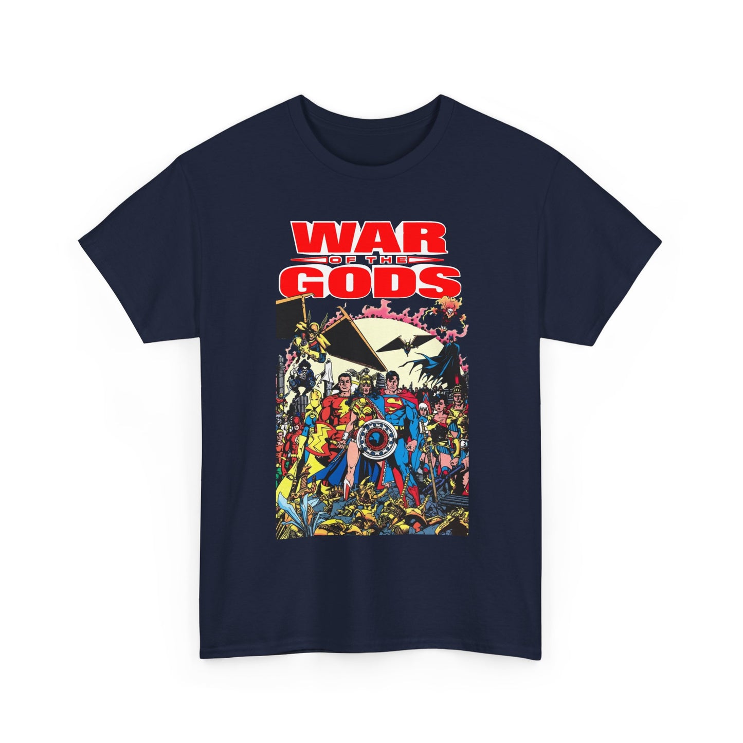 War of the Gods T-Shirt - George Perez Art - Wonder Woman Story - Superman, Captain Marvel, Hawkman, Firestorm, Dr Fate, Troia, Lobo, Batman - DC Comics