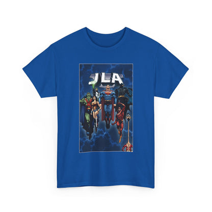 JLA T-Shirt - Doug Mahnke Art - Superman, Batman, Wonder Woman, Aquaman, Green Lantern, Flash, Martian Manhunter - DC Comics