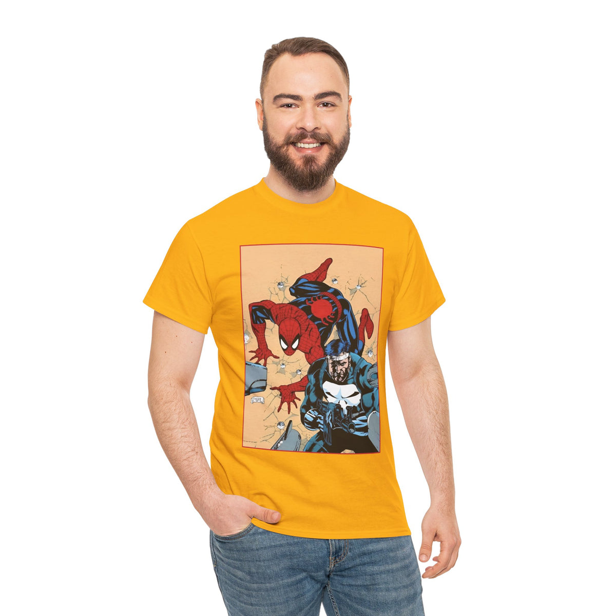 Spider-Man & Punisher T-Shirt - Jim Lee Art - Marvel Comics